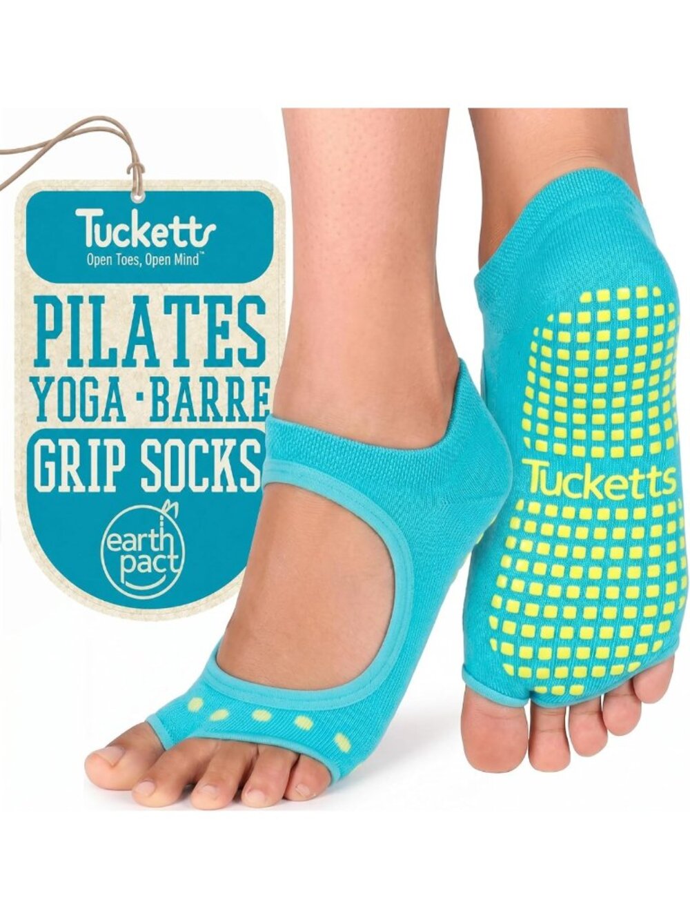 Toeless Grip Socks for Women | Open Toe Non-Slip Pilates & Yoga Socks